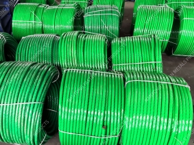Plastic-coated steel wire rope