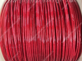 Plastic-coated steel wire rope